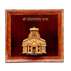 Uttarakhand Box Frame Wood Carving 3D Kedarnath Temple